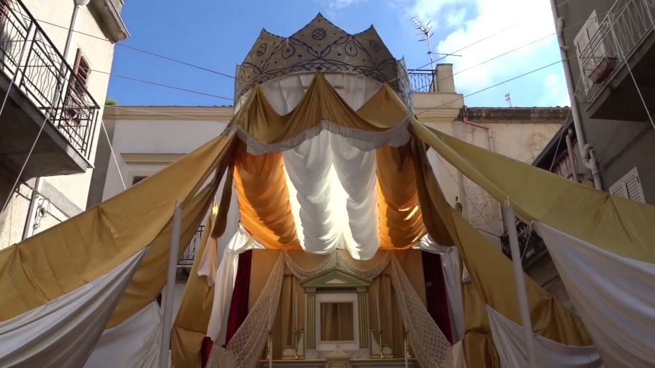 Centenario incoronazione venerato quadro della Madonna del Romitello, Borgetto, PA (video lungo)