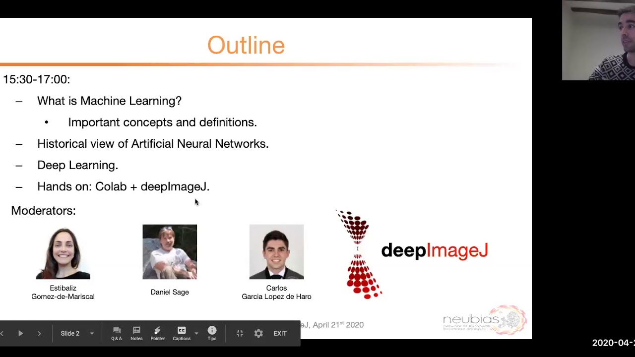 Intro to Machine Learning-DeepLearning-DeepimageJ - [NEUBIASAcademy@Home] Webinar