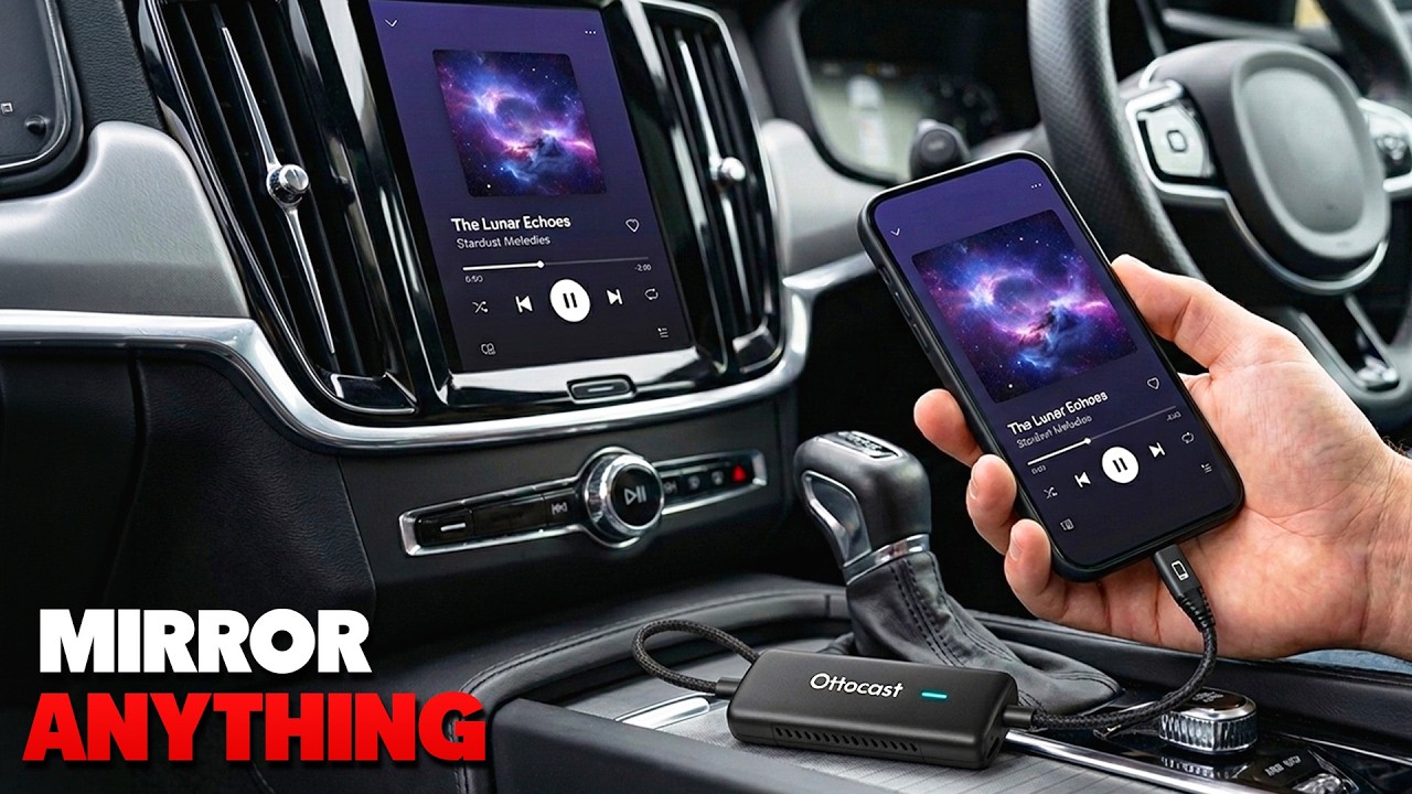 OTTOCAST Mirror Touch | World's First Car Adapter with 2-Way Touch Mirroring — No App, No Lag.