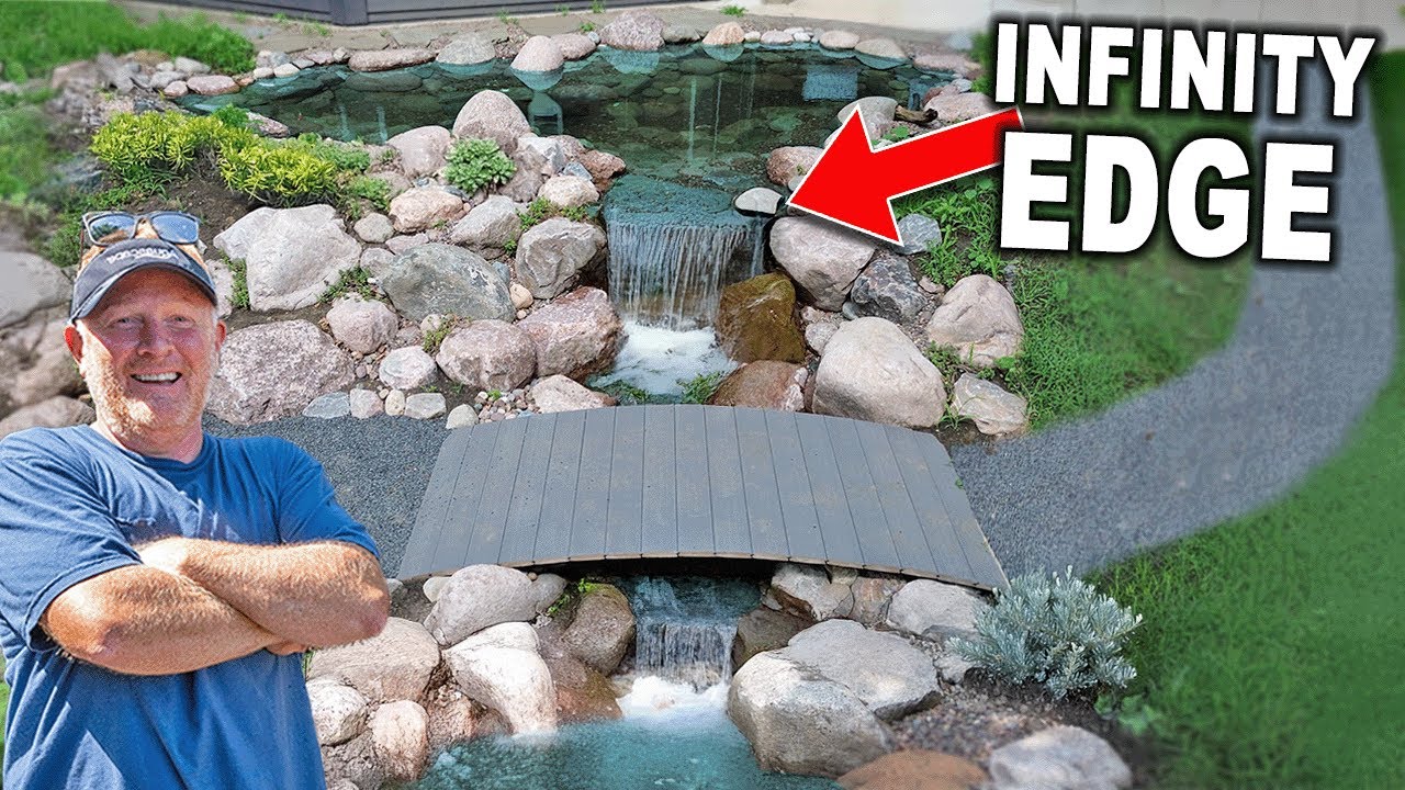 Pond With Vanishing Edge Flows Into Pondless Waterfall!