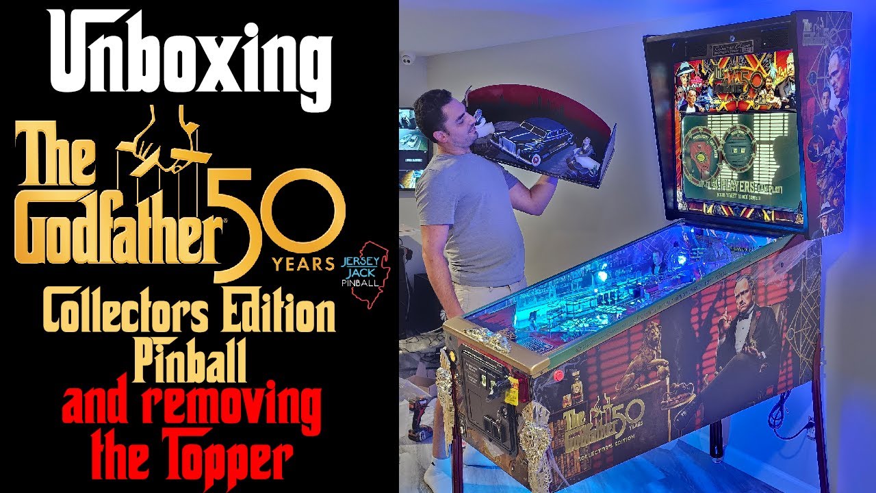 Распаковка коллекционного пинбольного автомата Godfather от Jersey Jack Pinball
