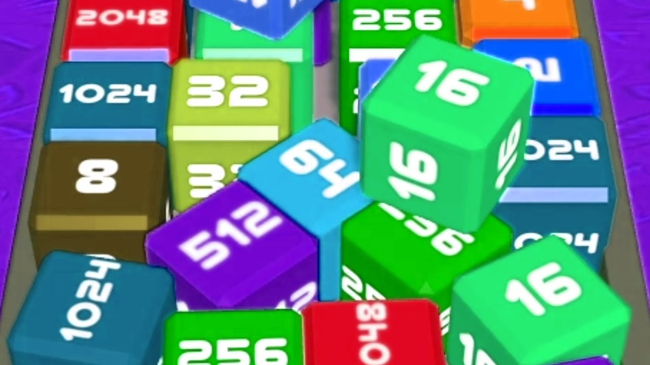 Merge Cube 2048 3D - ASMR Gameplay (Cubes Math, Level Up NumberBlocks Jelly Balls) Inka Kubes 54
