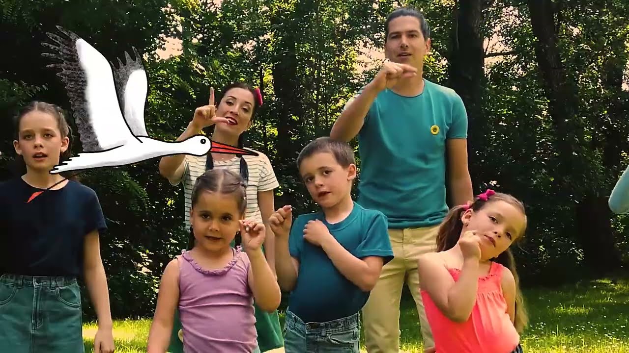 Hladoví čápi dětská písnička s pohybem a ukazováním/Hejblíkovic