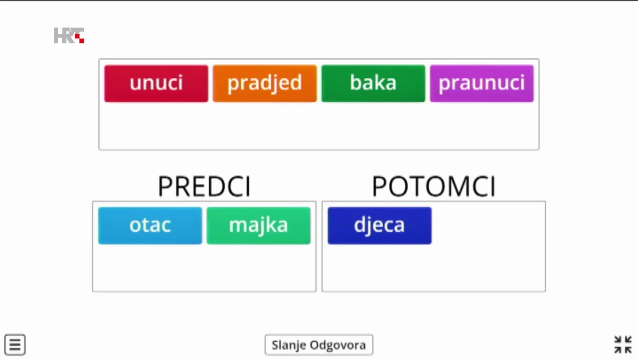 3. razred -  Kviz: Predci i potomci - Priroda i dru&scaron;tvo