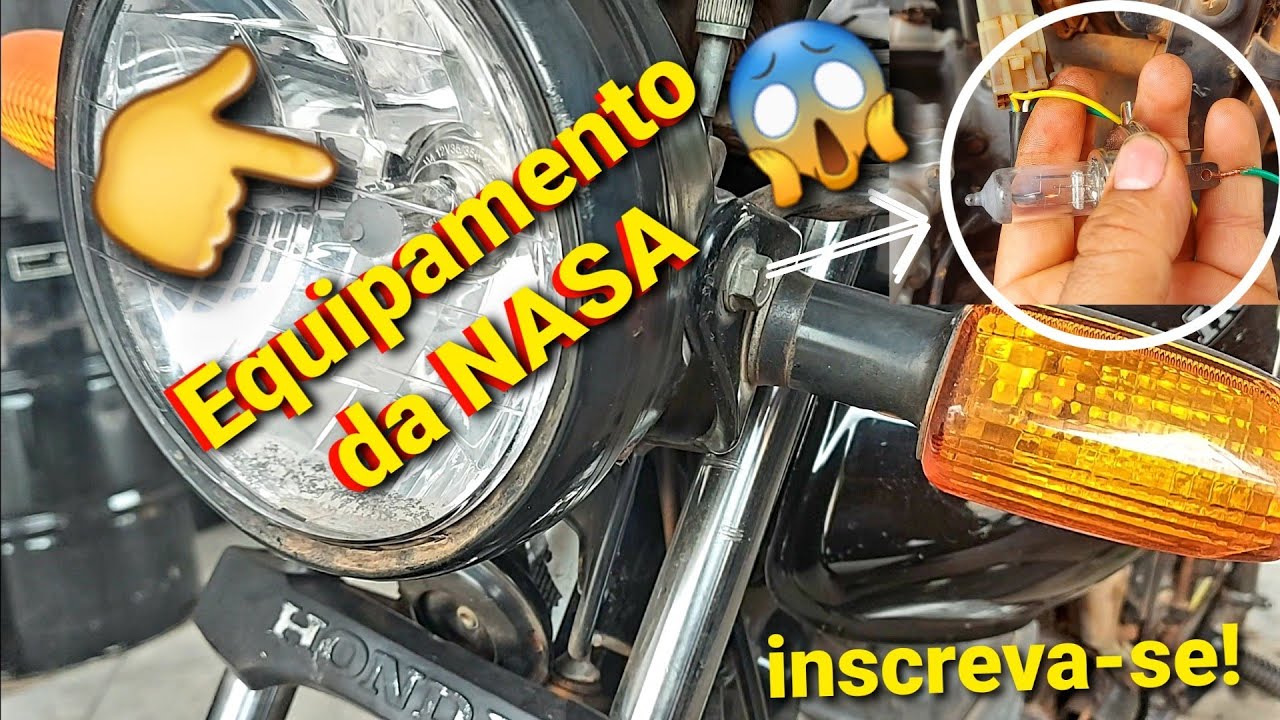 Moto com farol muito fraco descubra o defeito usando a própria lâmpada da moto
