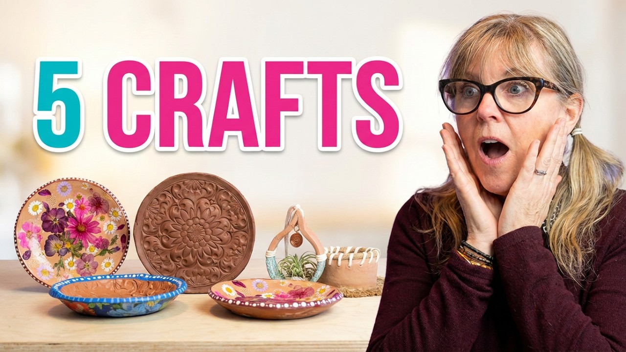 5 STUNNING Clay Crafts in ONE video | Easy Home Décor DIYs WITHOUT a Kiln!