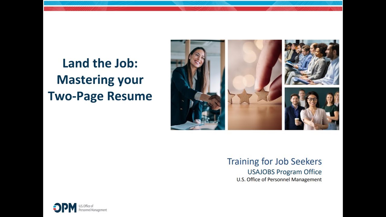 Вебинар USAJOBS по составлению двухстраничного резюме