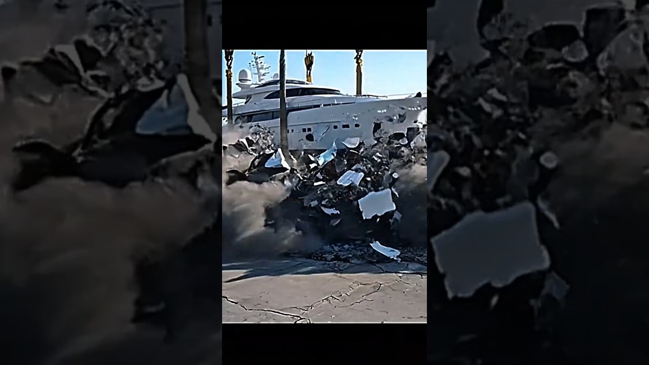 Crane Accident: Yacht Falls With a Terrifying Crash!