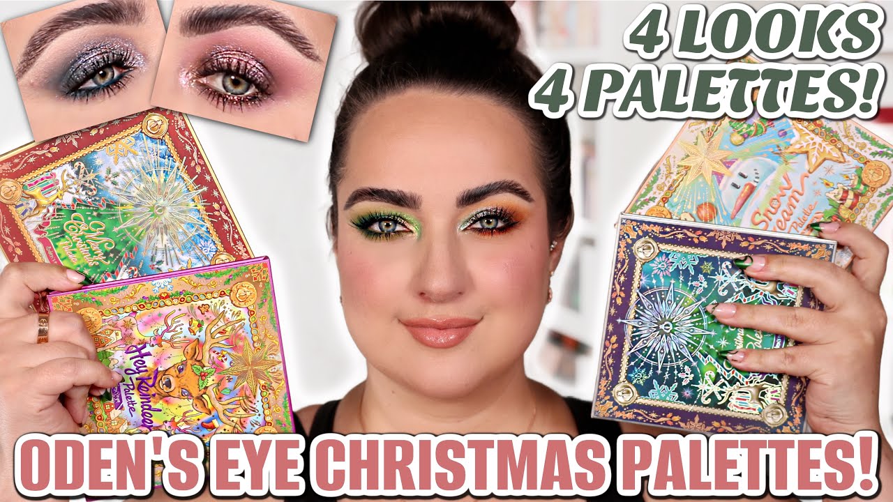 ODEN'S EYE CHRISTMAS COLLECTION, LOOKS WITH ALL FOUR PALETTES! 2022 VS 2023 EDITION!
