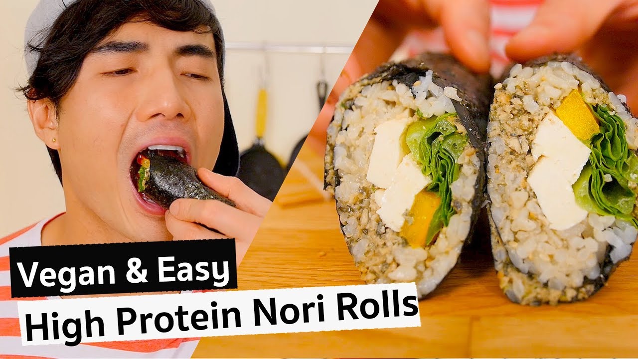 5 Minute High Protein Vegan Sushi Roll | PicniclyNOW