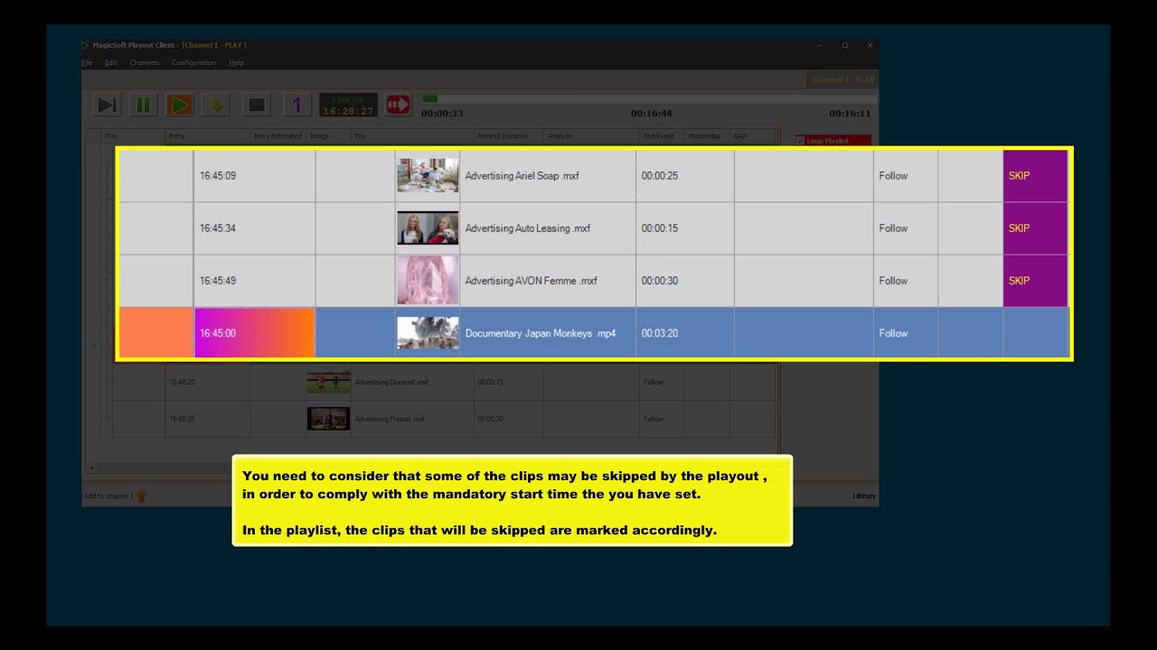 05 MagicSoft Playout - Working with media in playlist
