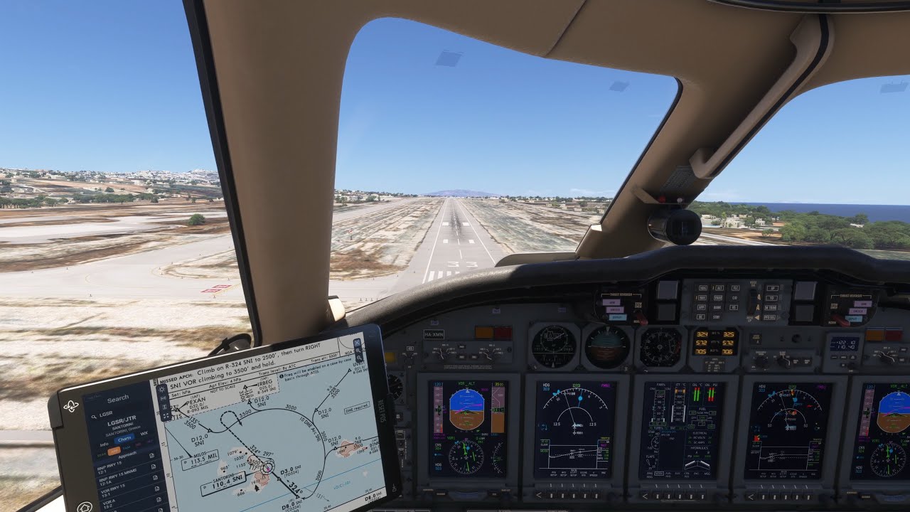 MSFS 2024 Santorini (LGSR) landing Cessna Citation X, BeyondATC