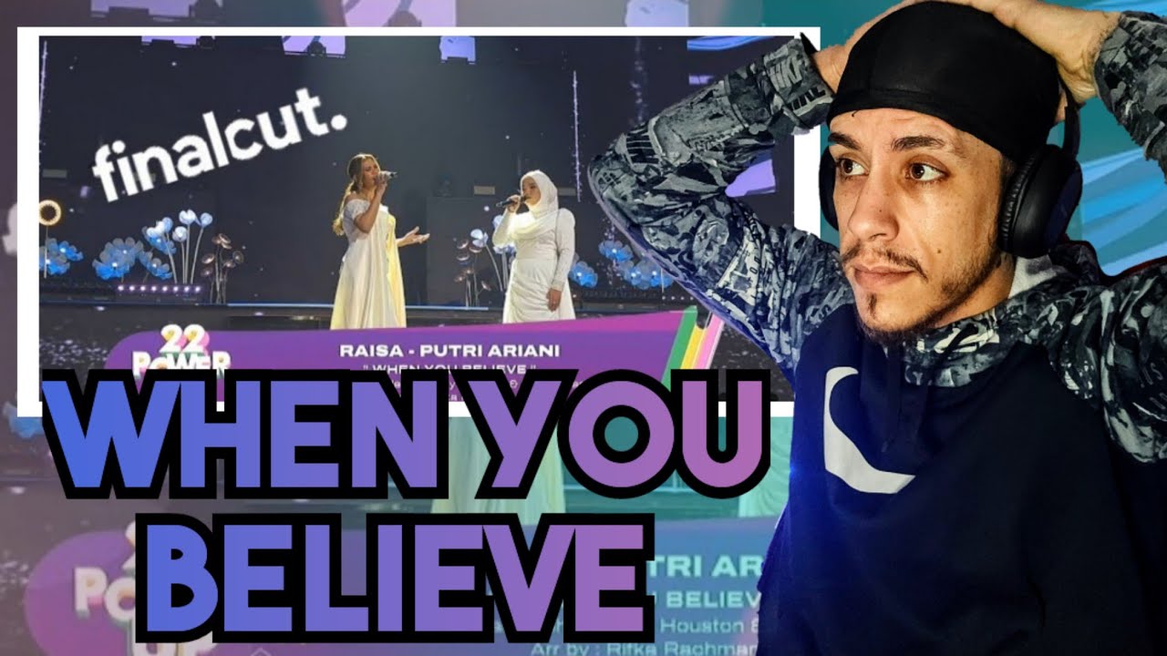 Putri Ariani X Raisa - When You Believe cover *REACTION*