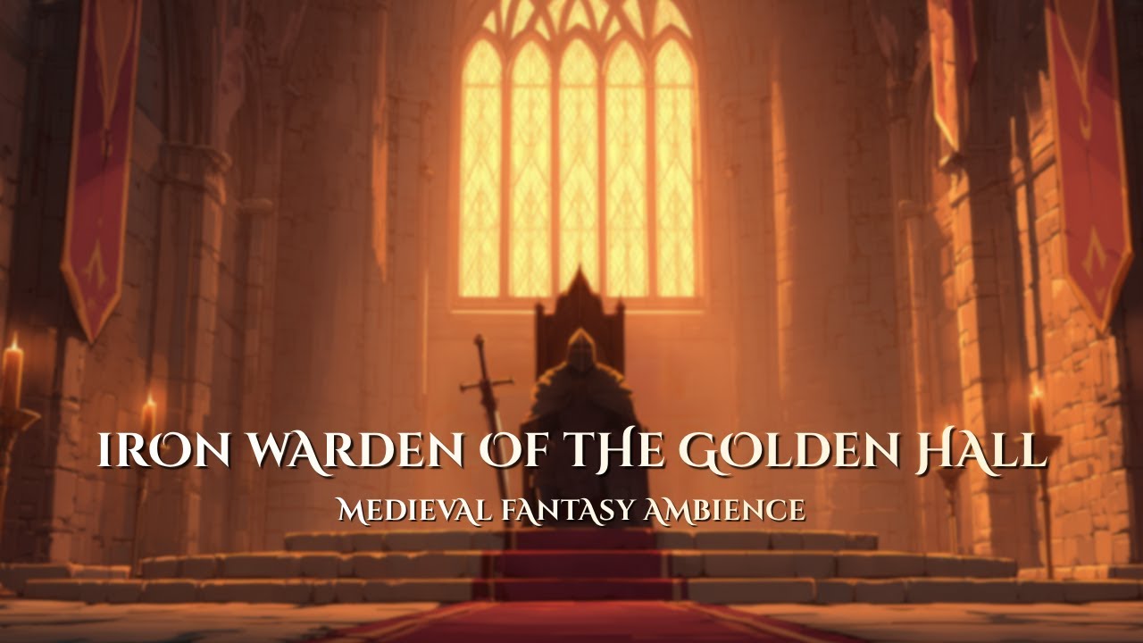 Medieval Fantasy Ambience | The Iron Warden Keeping Watch in the Golden Throne Hall • Relax & Study