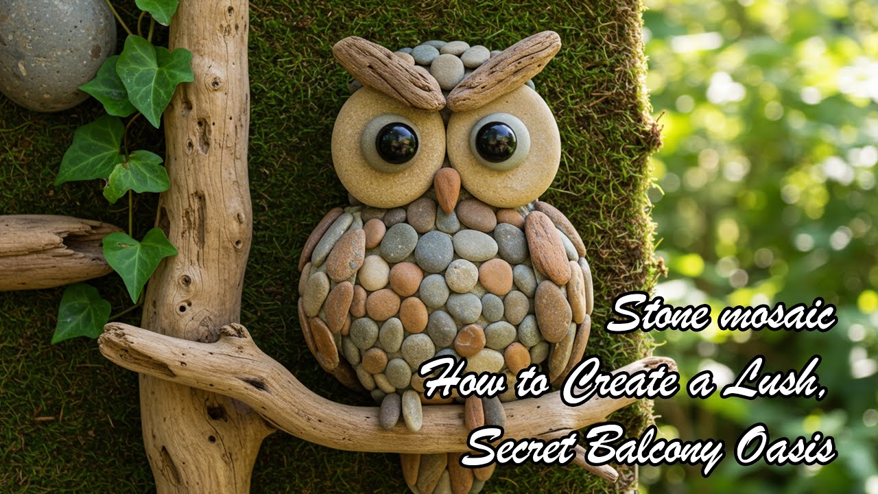 Stone mosaic - How to Create a Lush, Secret Balcony Oasis | Garden Corner DIY