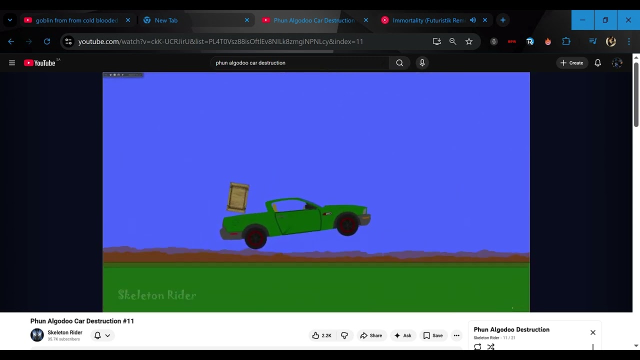Phun Algodoo Car Destruction #11