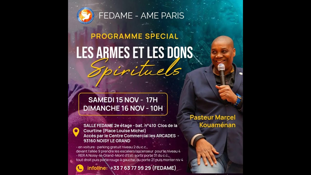 Programme  Sp&eacute;cial -  Dimanche 16 novembre 2025 - AME PARIS