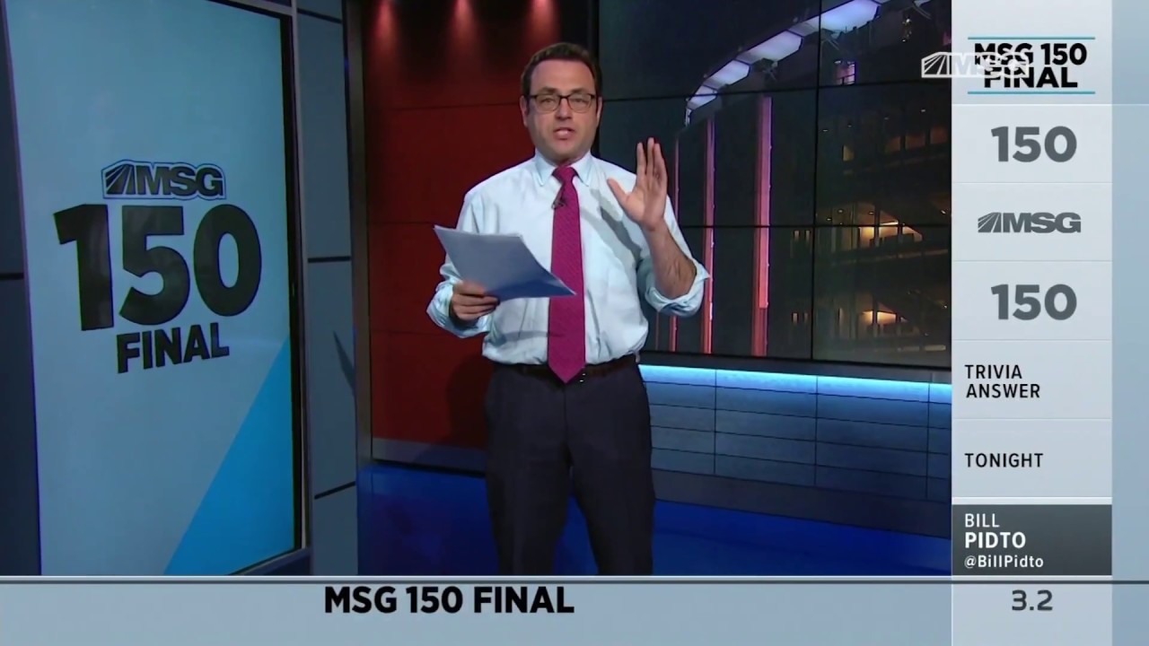 Does Bill Pidto Sleep at the MSG Studio?