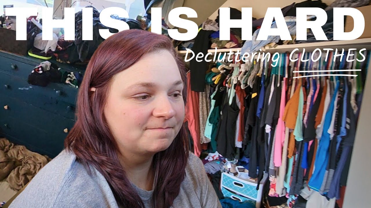 Trying to Declutter CLOTHES after WEIGHT GAIN | Decluttering One Garbage Bag at a Time!