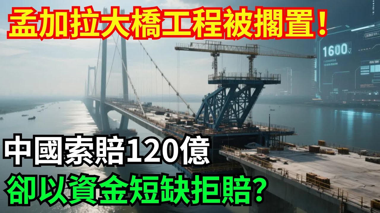 孟加拉大橋工程被擱置！中國索賠120億，卻以資金短缺拒賠？【八哥說世界】#科普  #超級工程 #建造#中國基建