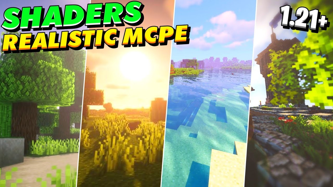 TOP BEST SHADERS MCPE 1.21 & 1.20+ REALISTIC TERBAIK RINGAN | Bsl Shaders #shaders #minecraft