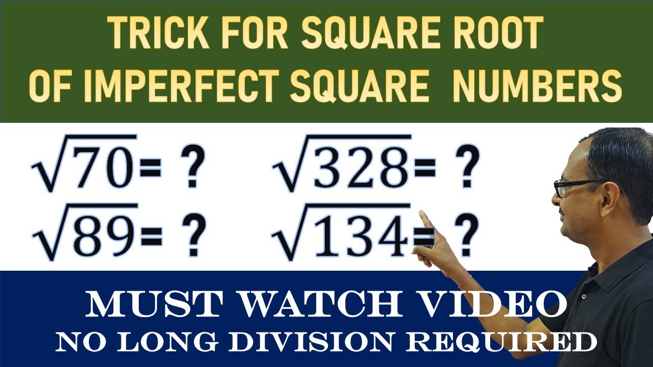 Video 72 - Find Square Root by Approximation || Square Root of 89 and 208 in 10 Seconds