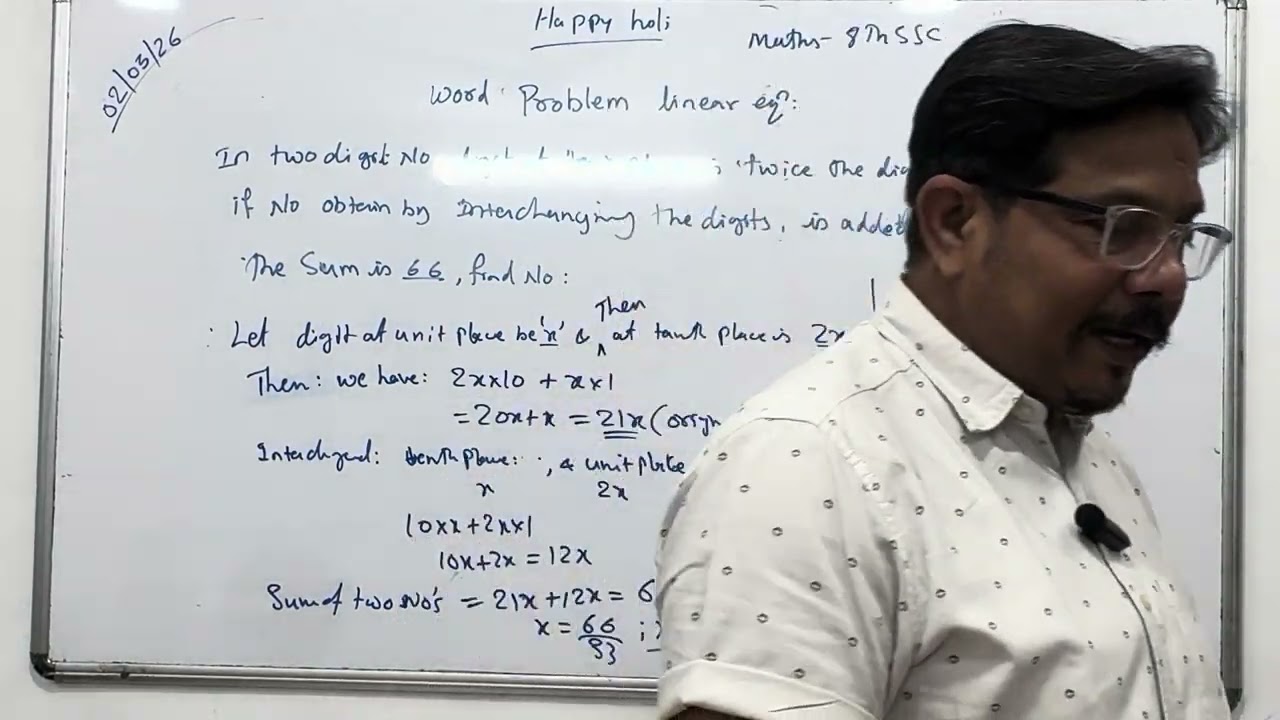 #maths8th #linearequations #Wordproblem linear equation