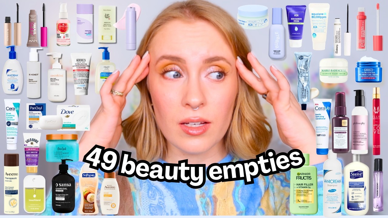 HUGE BEAUTY EMPTIES (49 products finished!)