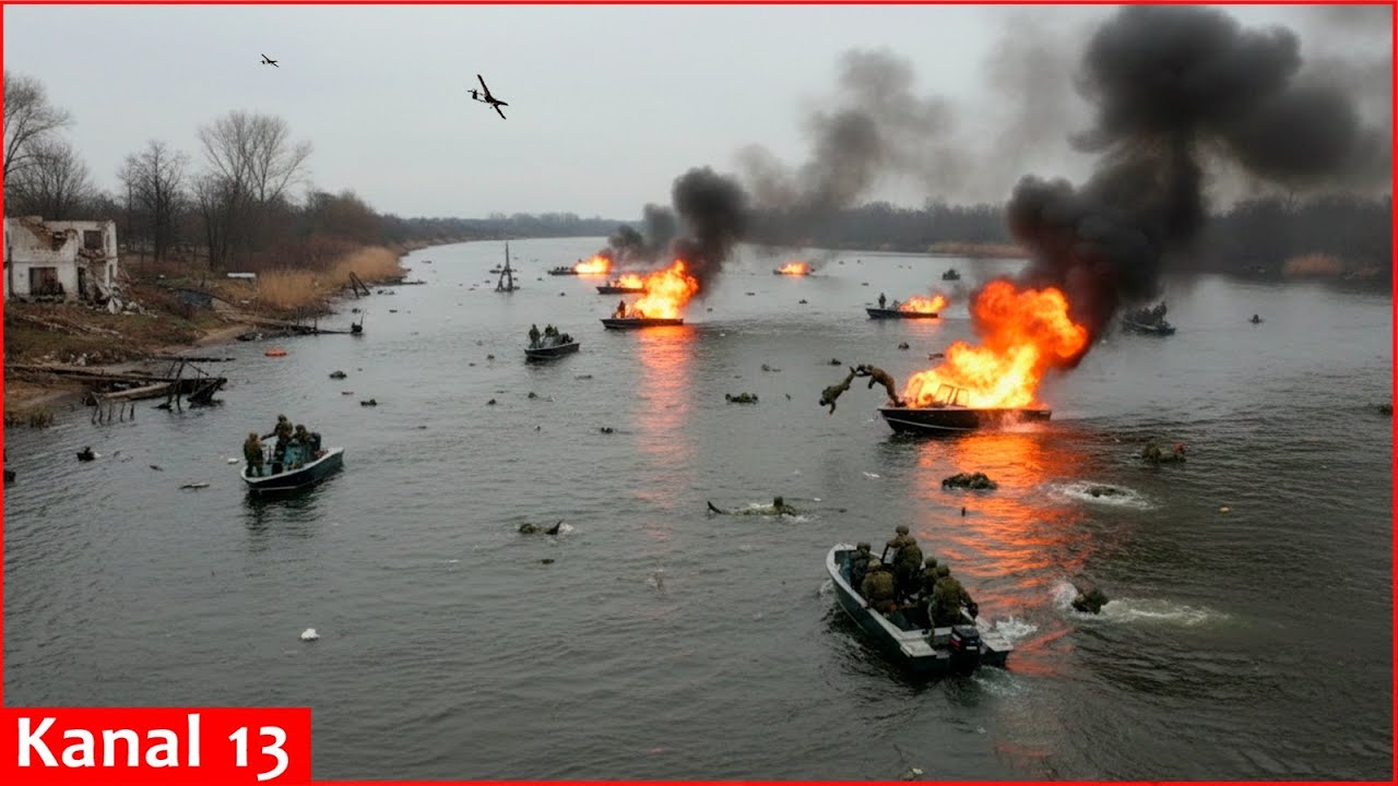 Ukrainian drones sink Russian speedboats one after other in Dnieper's water; hell river for Russians