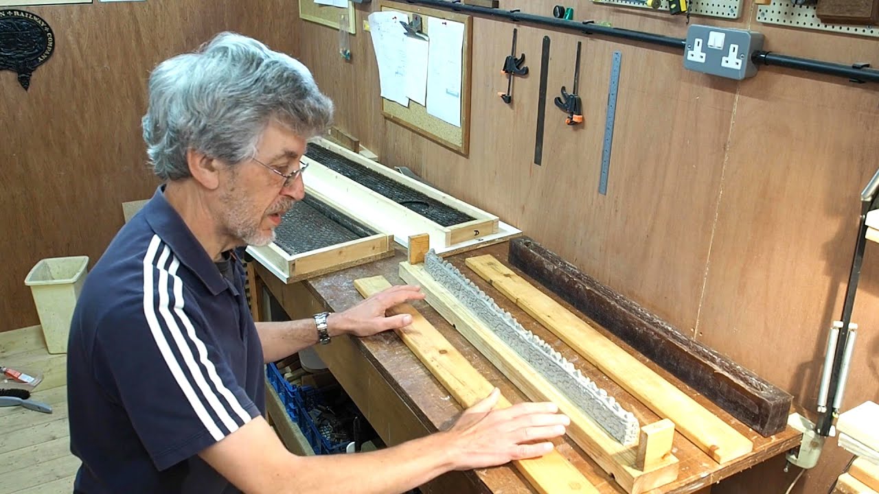 Casting concrete wall models for the 16mm:ft FWR Garden Railway. Part 1 - Making the mould.
