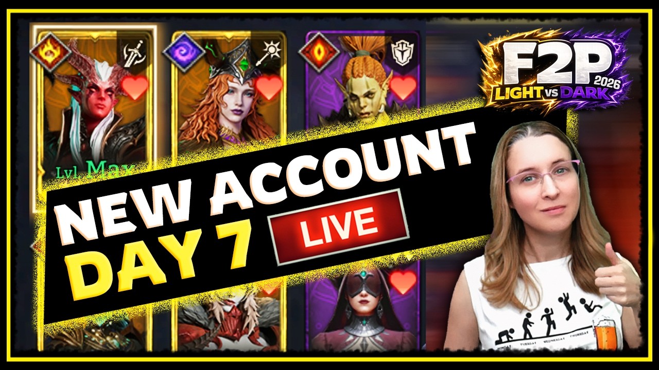 🔴 LIVESTREAM: NEW Account Day 7 💜 Light vs Dark Challenge [F2P 2026] ✤ Watcher of Realms