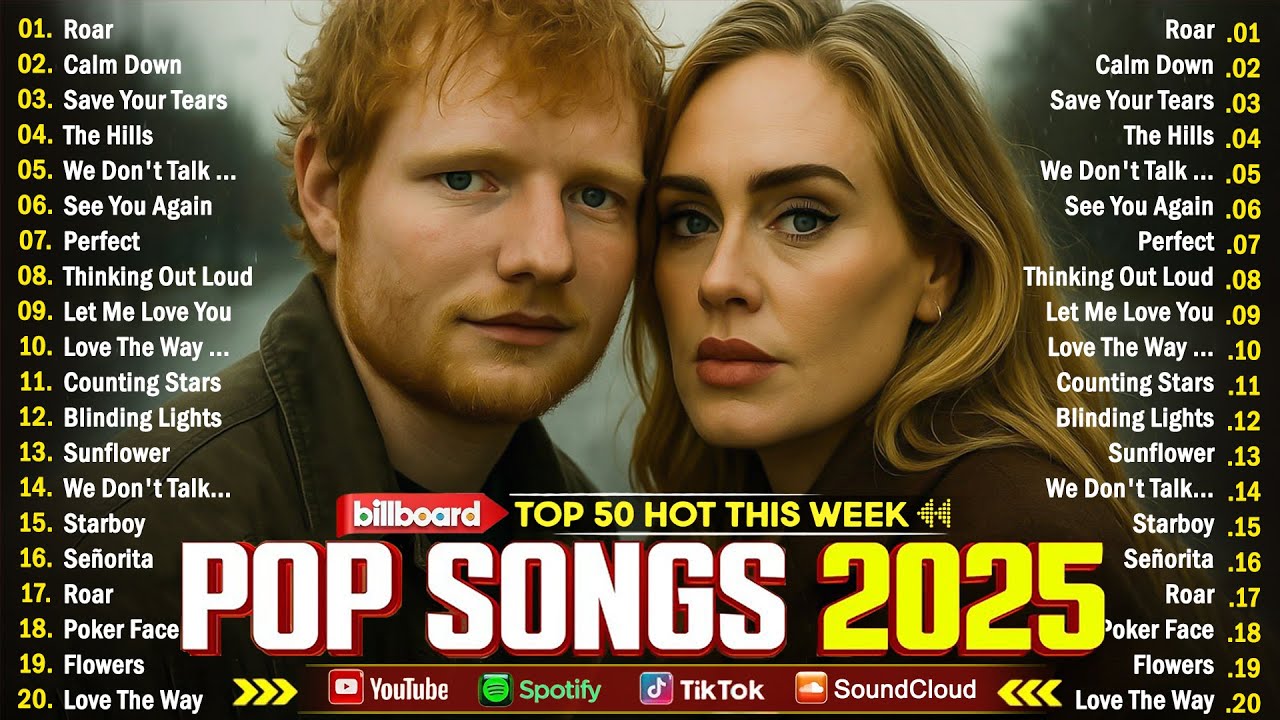 Ed Sheeran, Rihanna, Selena Gomez, Bruno Mars, Maroon 5, Zayn, Adele, Dua Lipa 💎 Billboard Hot 100
