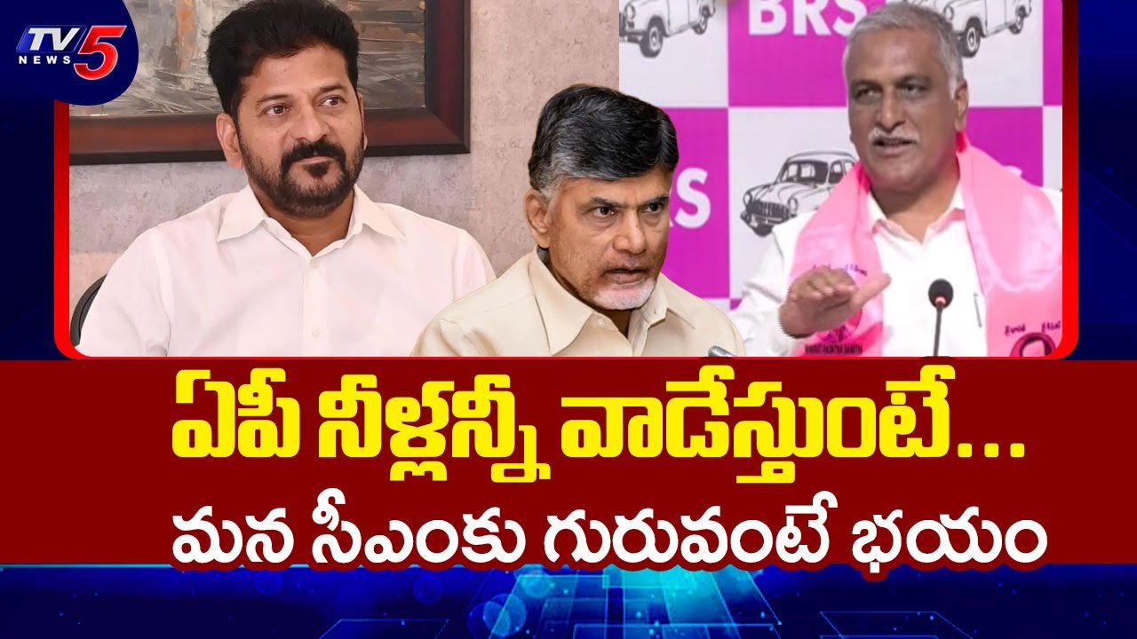 Ex-Minister Harish Rao Fires On CM Revanth Reddy And CM Chandrababu | AP TG Water War | TV5