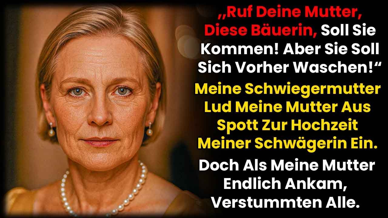 „Ruf deine Bauernmutter an!“, lachte meine Schwiegermutter auf der Hochzeit – doch als sie kam…