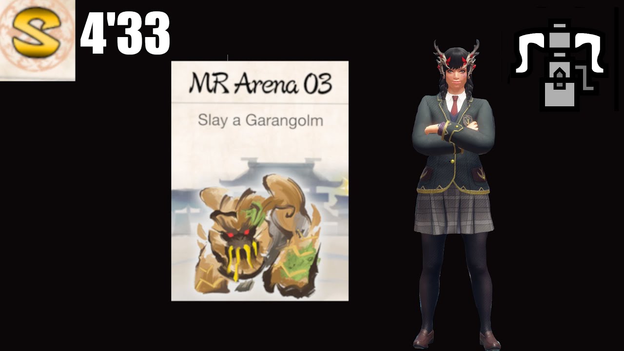 MHR Sunbreak | MR Arena 03: Garangolm S-Rank (4'33) | Heavy Bowgun Solo