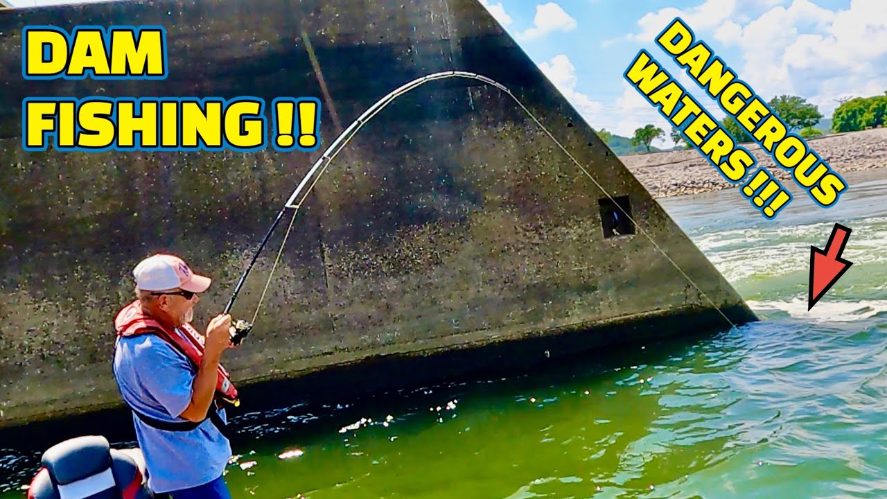 FISHING DANGEROUS WATER at GUNTERSVILLE DAM  on the TENNESSEE RIVER !! 