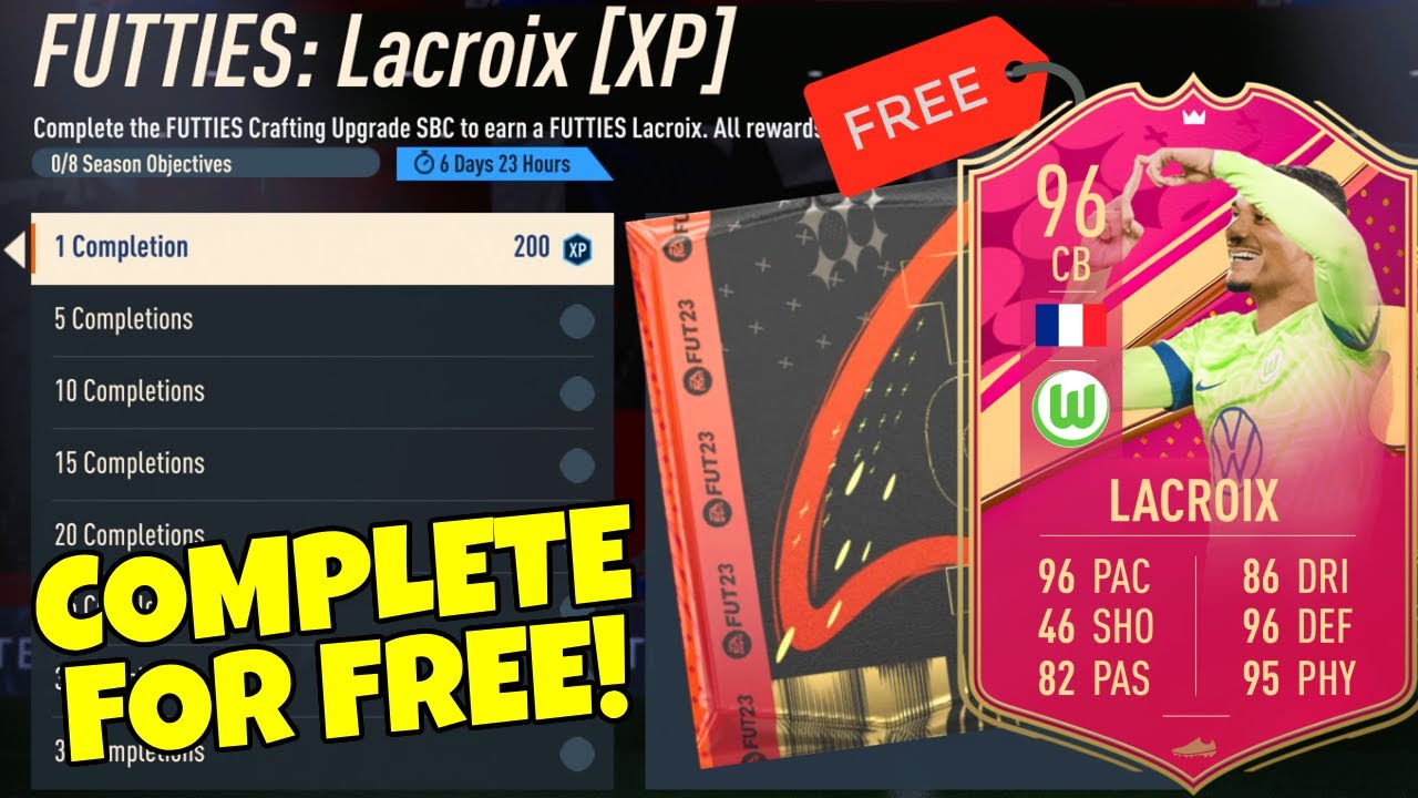 HOW TO COMPLETE LACROIX OBJECTIVES FOR FREE! - How to Grind FUTTIES Crafting Upgrade SBC - FIFA 23