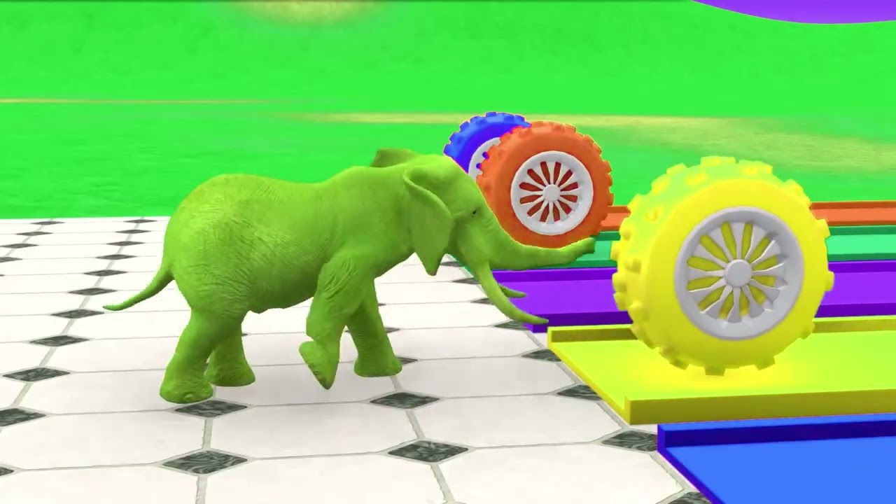 Cow Elephant Tiger Gorilla Hippo 3d Animal Long Slide Game Funny 3d Paint Animals Cage Game