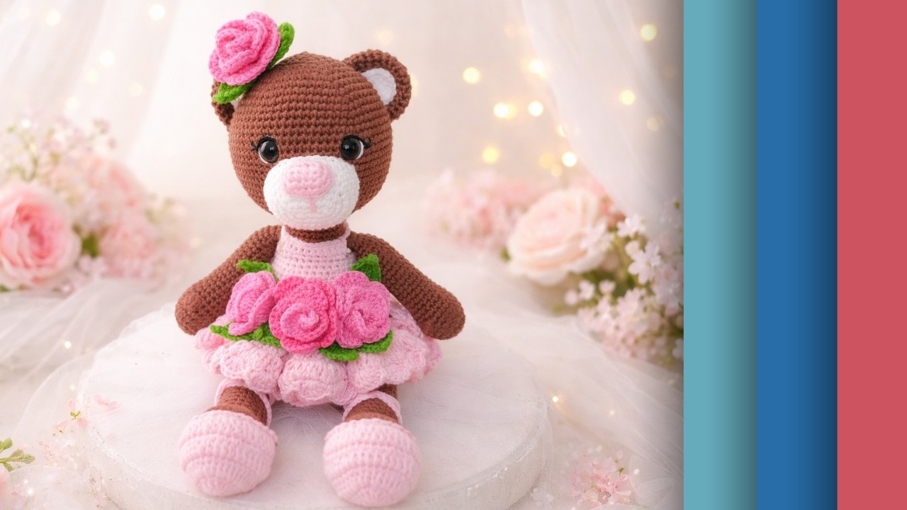 Como fazer Ursinha Bailarina Amigurumi (Aula para Iniciantes) | 1/3