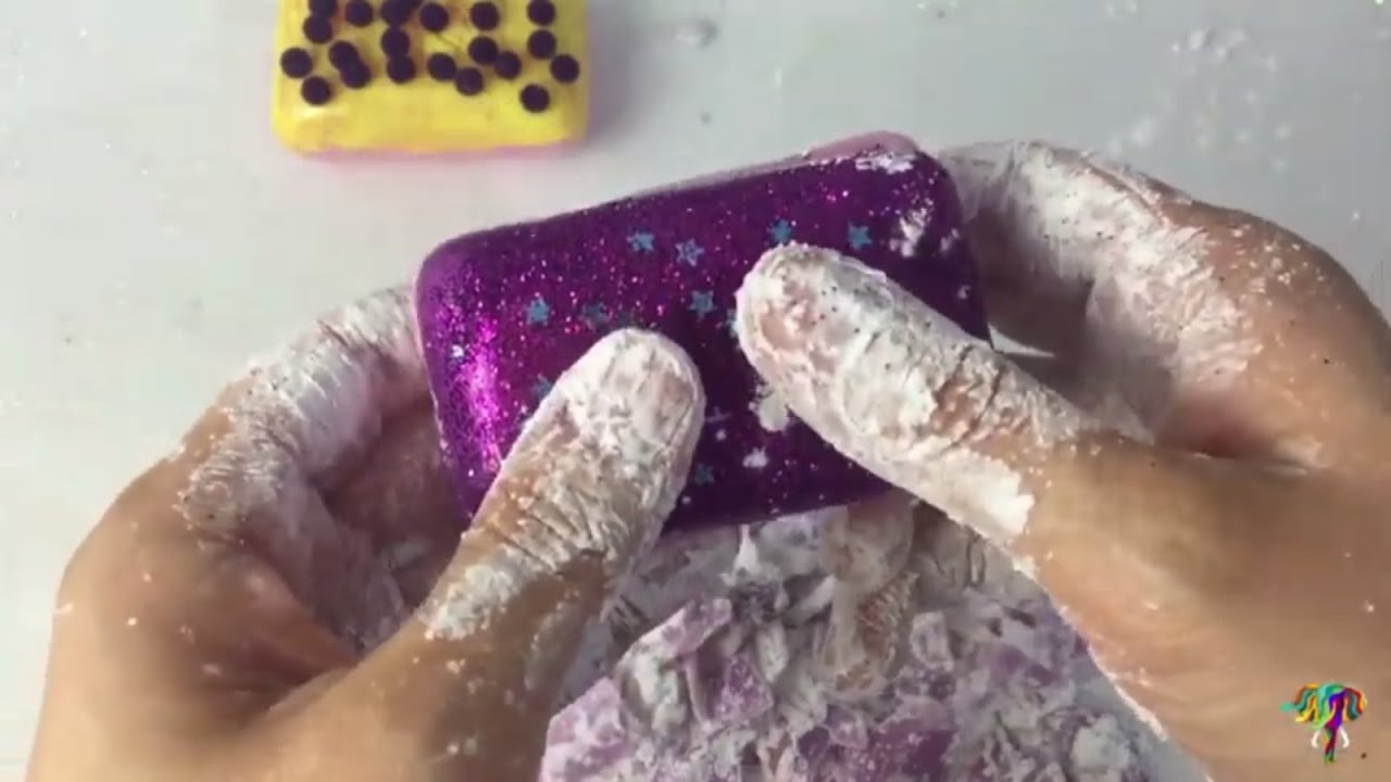 Asmr soap box crushing video - dry soap box and starch - Compilation
