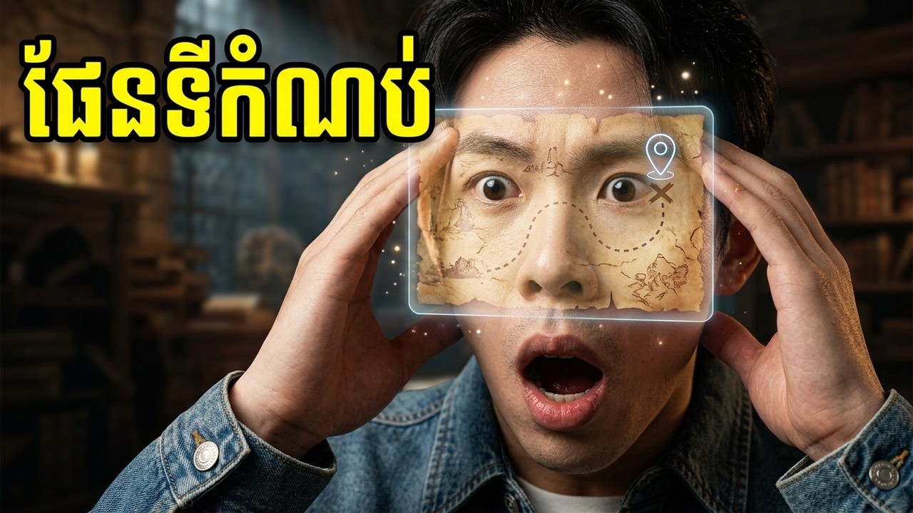 ផែនទីកំណប់មួយបានលេចឡើងក្នុងគំនិតរបស់បុរសនោះដោយមិននឹកស្មានដល់