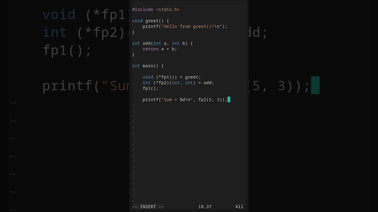 Pointers to Functions in C