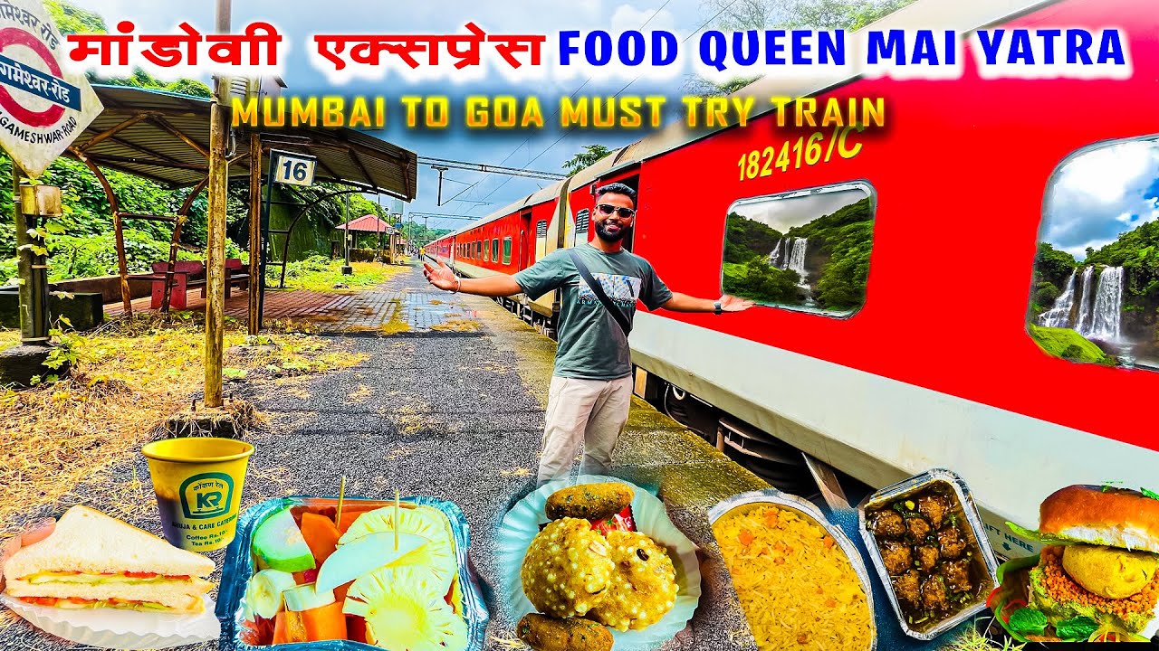 MANDOVI EXPRESS Most Foodie Train Journey 2025 || Konkan Railway Monsoon Journey || Mumbai To Goa
