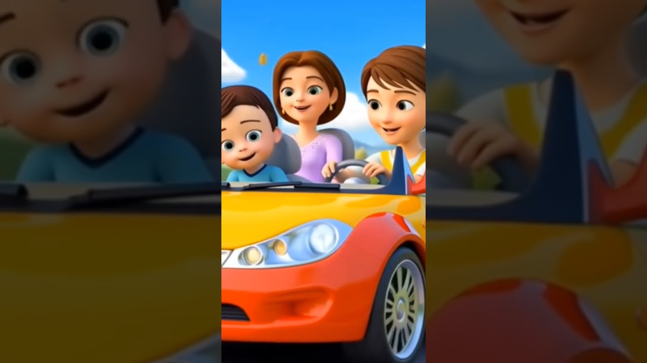 Fun travel song for kids with cute family animation! 🚗  