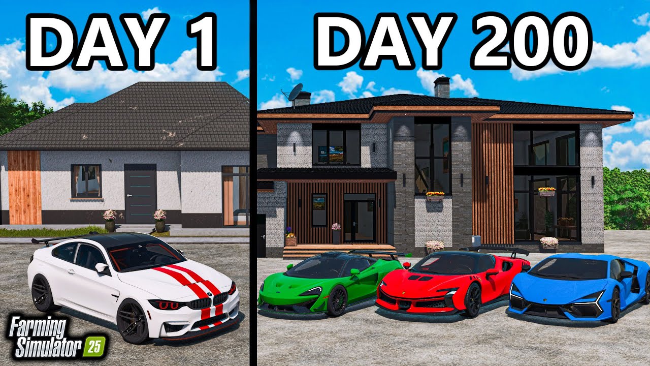 I SPENT 200 DAYS BUILDING MANSIONS WITH $1,000,000! | FS25