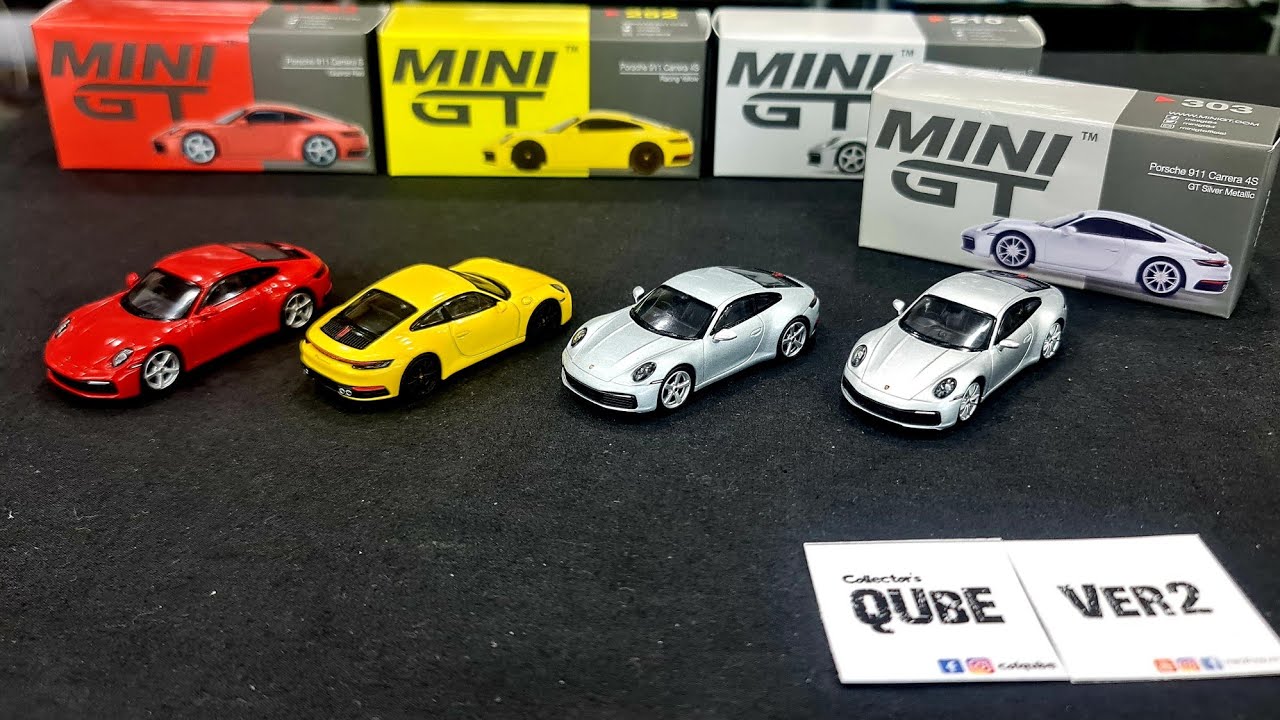 FirstLook Mini GT Porsche 911 (992) Carrera S vs 4S