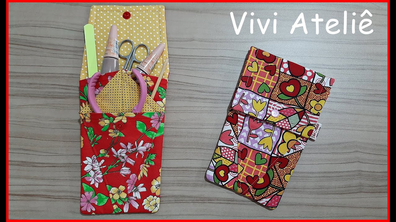 Porta Manicure | Com Molde Gratuito | Costure e Venda | Passo a Passo | Vivi Ateliê