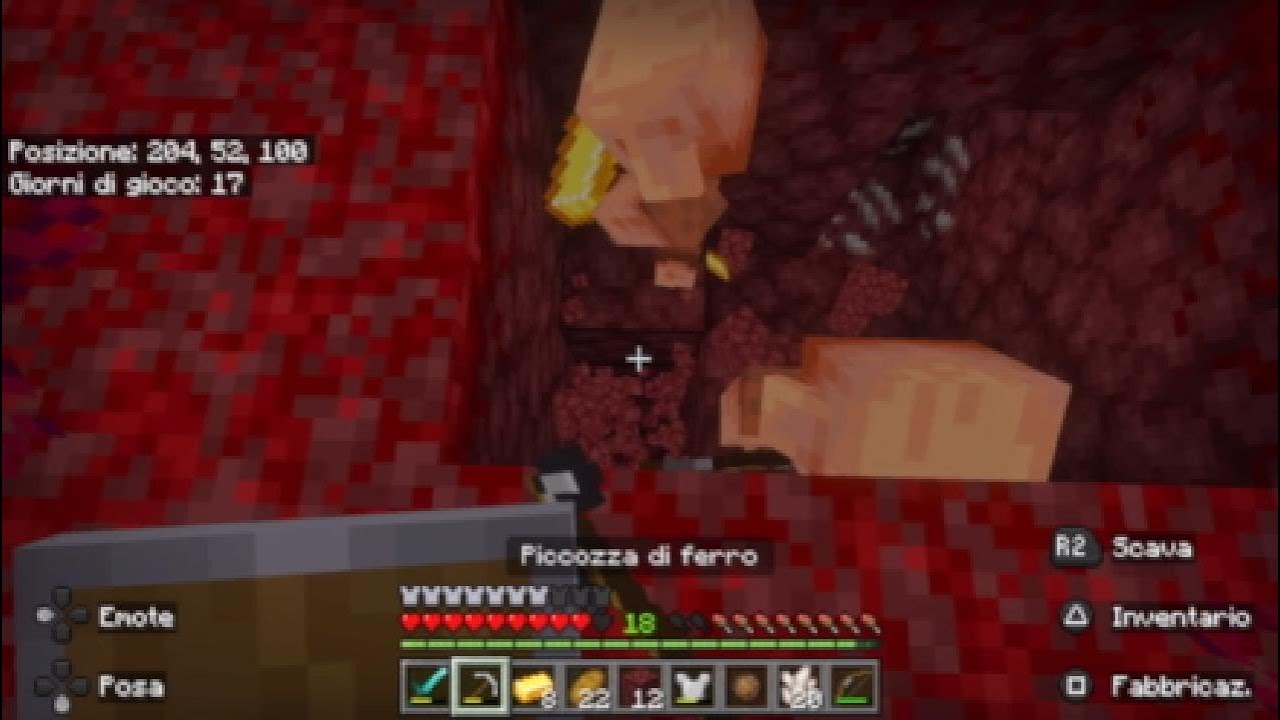 Muoio su minecraft nel nether  