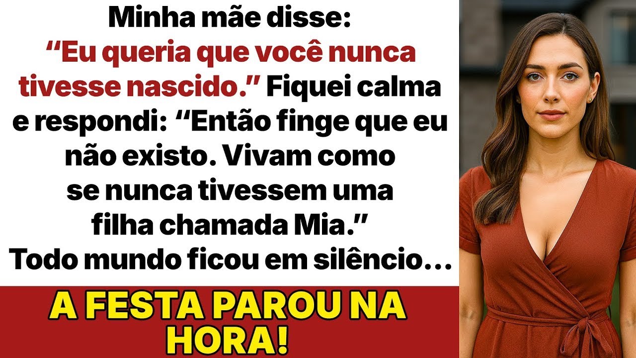 No jantar de formatura, minha mãe disse  “Queríamos que você nunca tivesse nascido!” Eu fui embo