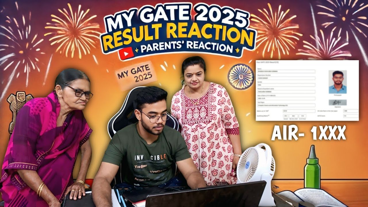 MY GATE 2025 RESULT REACTION 😱 | My Parents Couldn&rsquo;t Believe It ! Frustrated Engineer